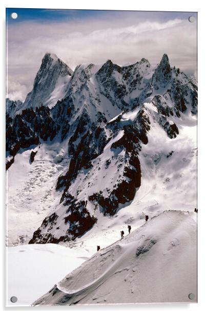 Chamonix Aiguille du Midi Mont Blanc Massif French Alps France Acrylic by Andy Evans Photos