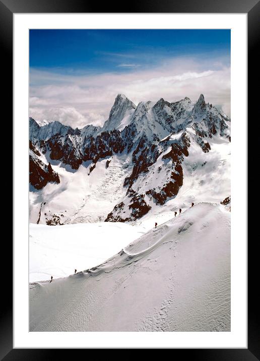 Chamonix Aiguille du Midi Mont Blanc Massif French Alps France Framed Mounted Print by Andy Evans Photos