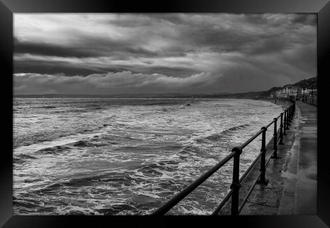 Filey Black and White Framed Print by Tim Hill