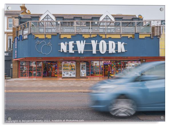 Southend - New York Amusements  Acrylic by Benjamin Brewty