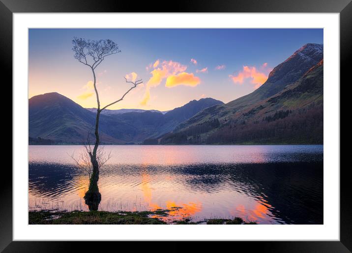 Serenity in Buttermere Framed Mounted Print by Tim Hill