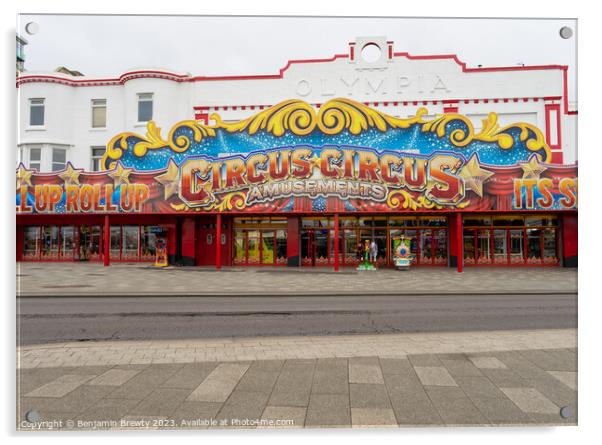 Circus Circus Amusements  Acrylic by Benjamin Brewty