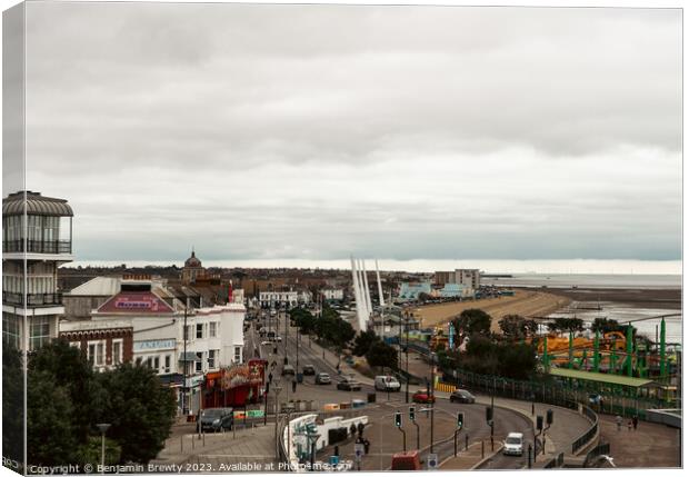 Southend On Sea Canvas Print by Benjamin Brewty