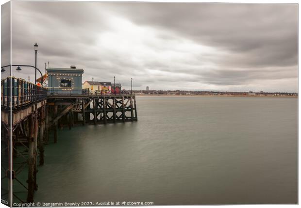Southend Pier Long Exposure Canvas Print by Benjamin Brewty