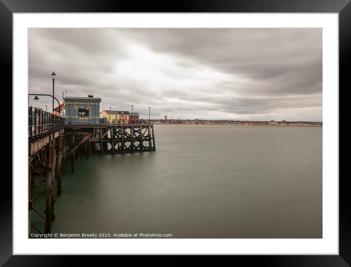 Southend Pier Long Exposure Framed Mounted Print by Benjamin Brewty