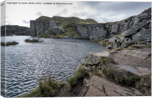Foggintor Quarry near Princetown prison Dartmoor Canvas Print by Kevin White