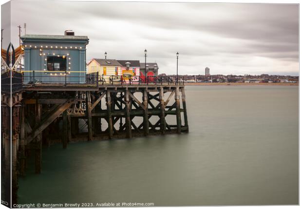 Southend Pier Long Exposure  Canvas Print by Benjamin Brewty