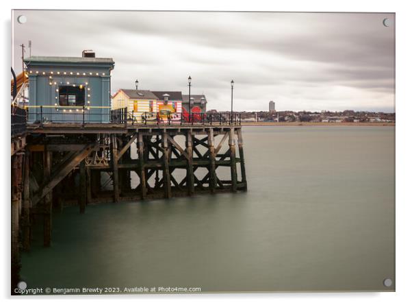 Southend Pier Long Exposure  Acrylic by Benjamin Brewty