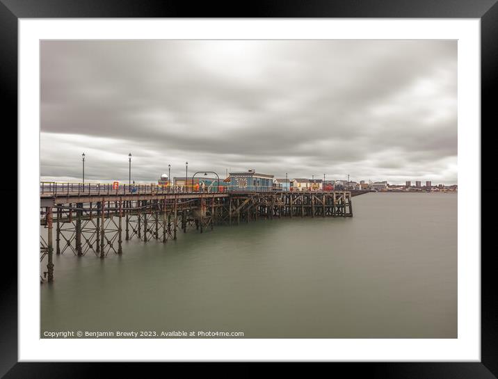 Southend On Sea Day Time Long Exposure  Framed Mounted Print by Benjamin Brewty