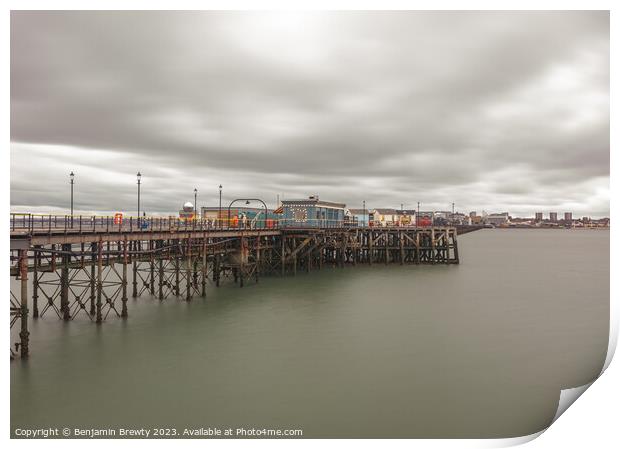 Southend On Sea Day Time Long Exposure  Print by Benjamin Brewty