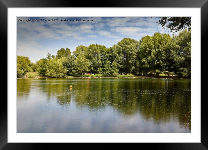 Needham lakes Framed Mounted Print by Geoff Taylor