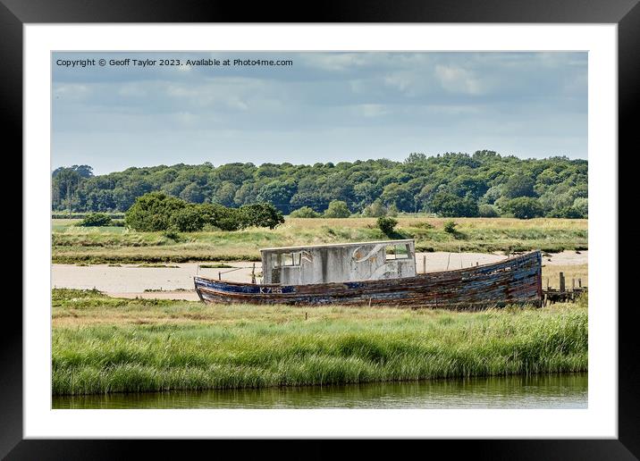 The old boat Framed Mounted Print by Geoff Taylor