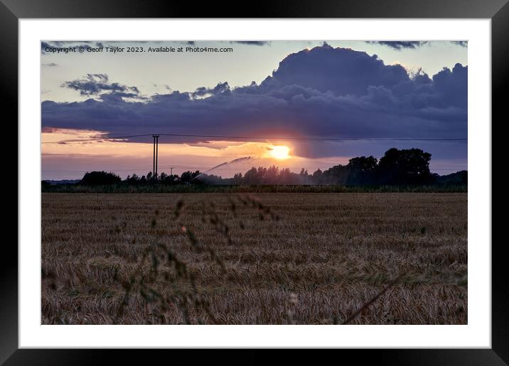 Cloudy Sunset Framed Mounted Print by Geoff Taylor