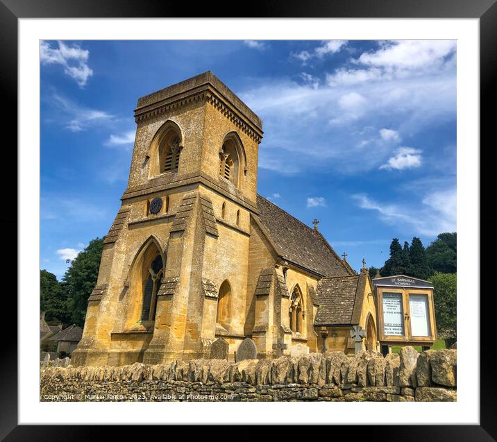 St Barnabas Church Snowshill in the Cotswolds  Framed Mounted Print by Martin fenton