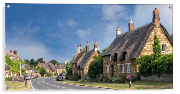 Rockingham Village Northamptonshire Acrylic by Martyn Arnold