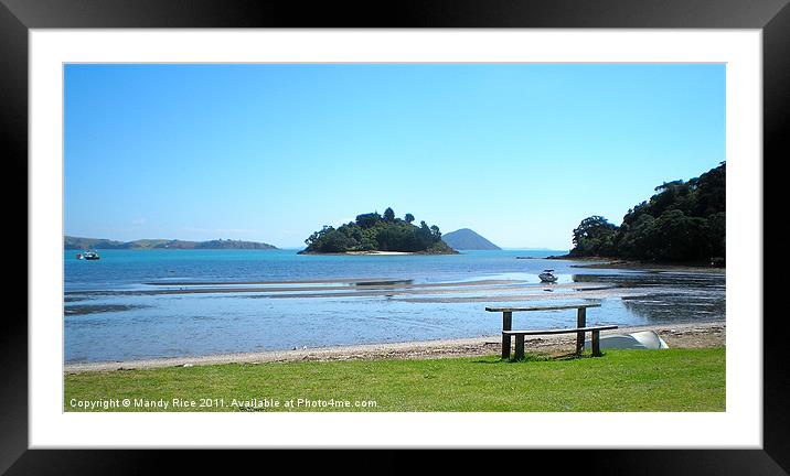 Low tide Framed Mounted Print by Mandy Rice