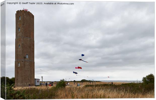 Kite flying Canvas Print by Geoff Taylor