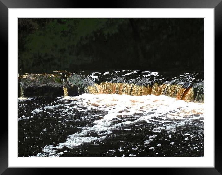 Waterfall Framed Mounted Print by Stephanie Moore