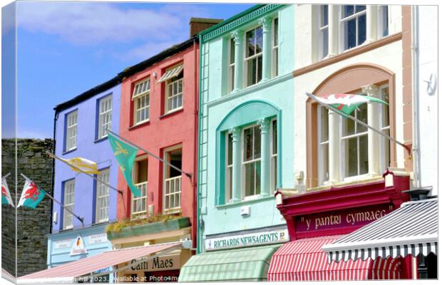 Colorful buildings.Wales Canvas Print by john hill