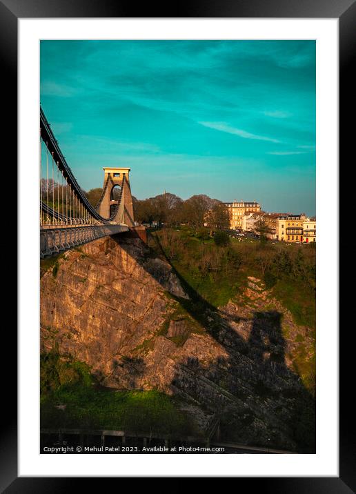 Clifton suspension bridge, Bristol, UK Framed Mounted Print by Mehul Patel