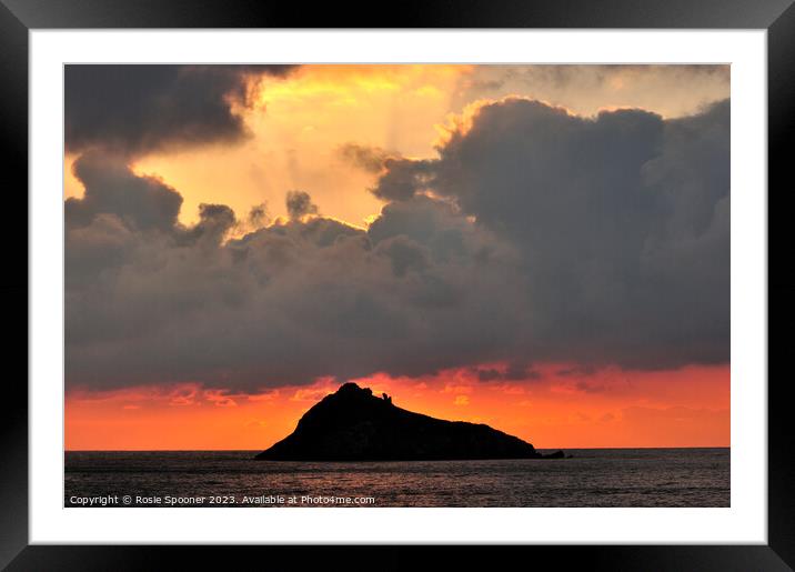 Sunrise at Thatcher Rock Framed Mounted Print by Rosie Spooner