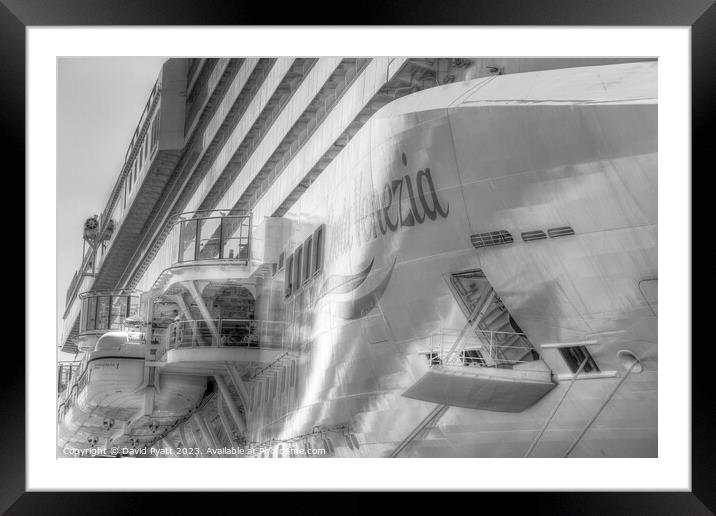 Costa Venezia Cruise Ship    Framed Mounted Print by David Pyatt
