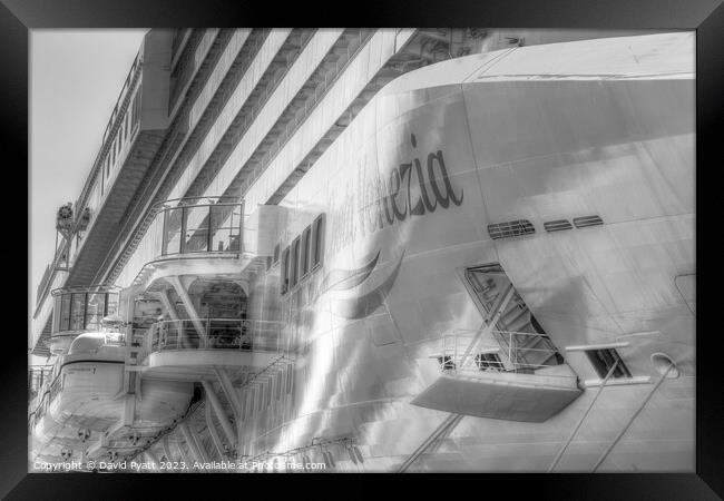 Costa Venezia Cruise Ship    Framed Print by David Pyatt