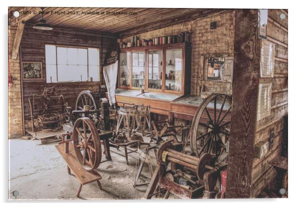 The Old Workshop  Acrylic by Peter F Hunt