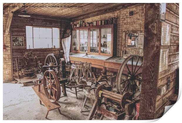 The Old Workshop  Print by Peter F Hunt