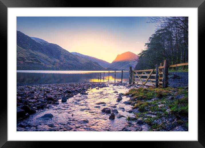 Golden Sunrise at Buttermere Framed Mounted Print by Tim Hill