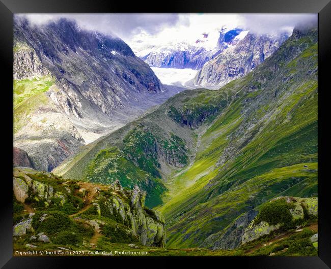 Majestic Aletsch Glacier Panorama  Framed Print by Jordi Carrio