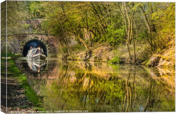 Braunston Tunnel. Canvas Print by Anthony Moore