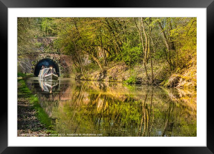 Braunston Tunnel. Framed Mounted Print by Anthony Moore