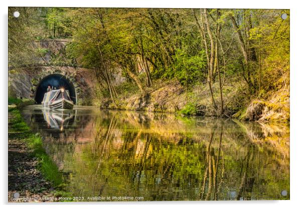 Braunston Tunnel. Acrylic by Anthony Moore