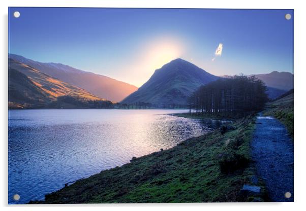 Fleetwith Pike Buttermere Acrylic by Tim Hill