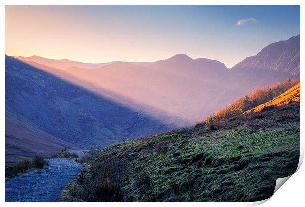 Haystacks Sunrise, Buttermere Print by Tim Hill