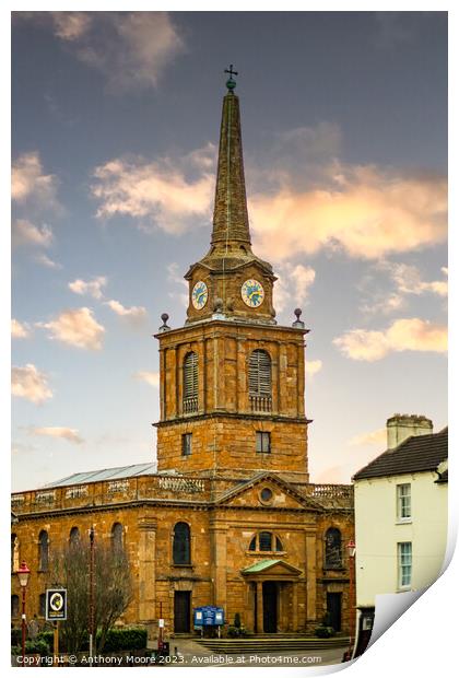 Holy Cross Church,Daventry Print by Anthony Moore