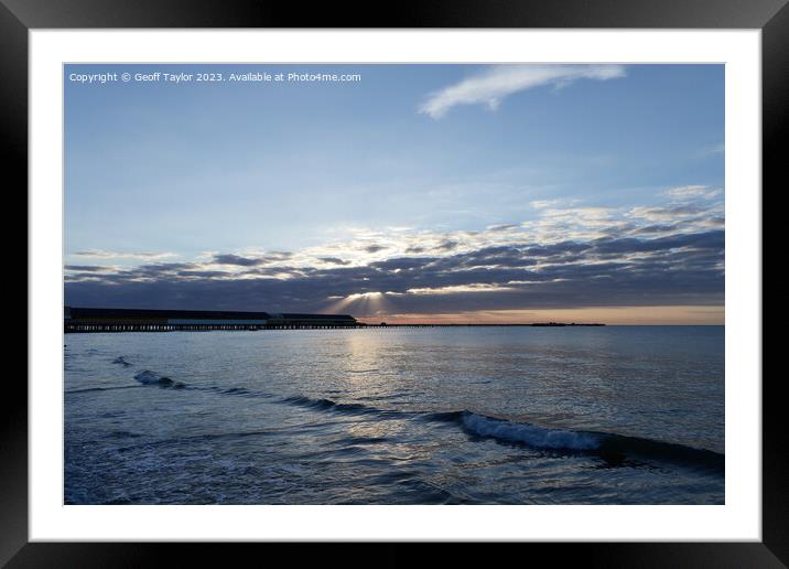 Walton on the Naze pier Framed Mounted Print by Geoff Taylor