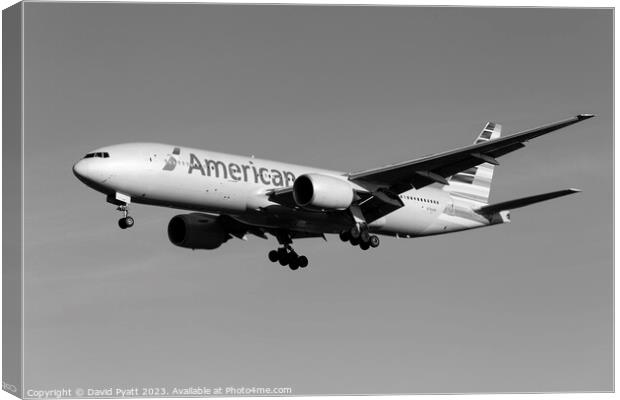 American Airlines Boeing 777-223    Canvas Print by David Pyatt