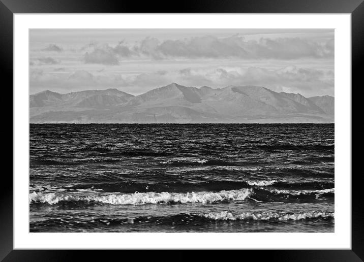Goat Fell, Isle of Arran viewed from Troon Framed Mounted Print by Allan Durward Photography