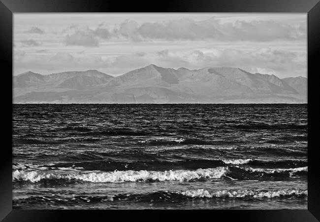 Goat Fell, Isle of Arran viewed from Troon Framed Print by Allan Durward Photography