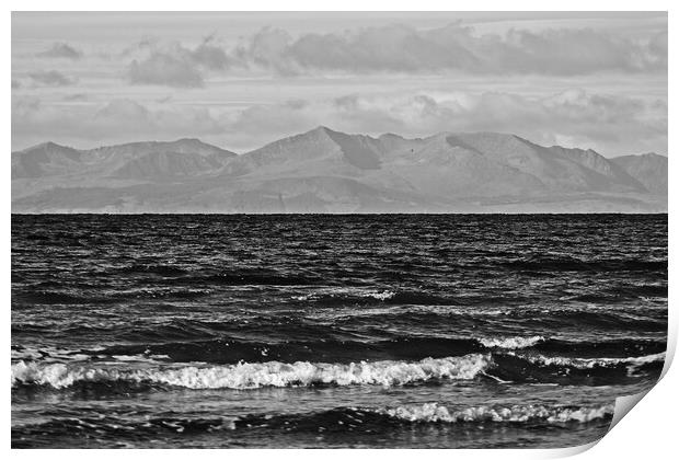 Goat Fell, Isle of Arran viewed from Troon Print by Allan Durward Photography