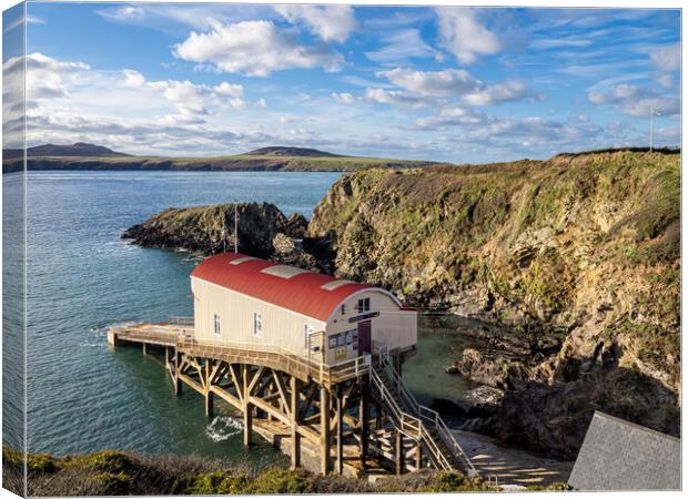 St Justinian's Lifeboat Station(Old) Pembrokeshire Canvas Print by Colin Allen