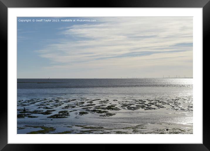 Lonely beach Framed Mounted Print by Geoff Taylor