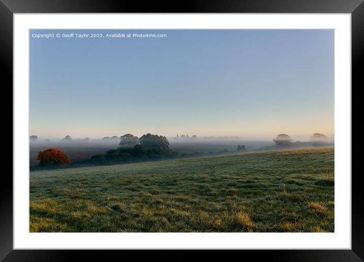 Misty sunrise Framed Mounted Print by Geoff Taylor