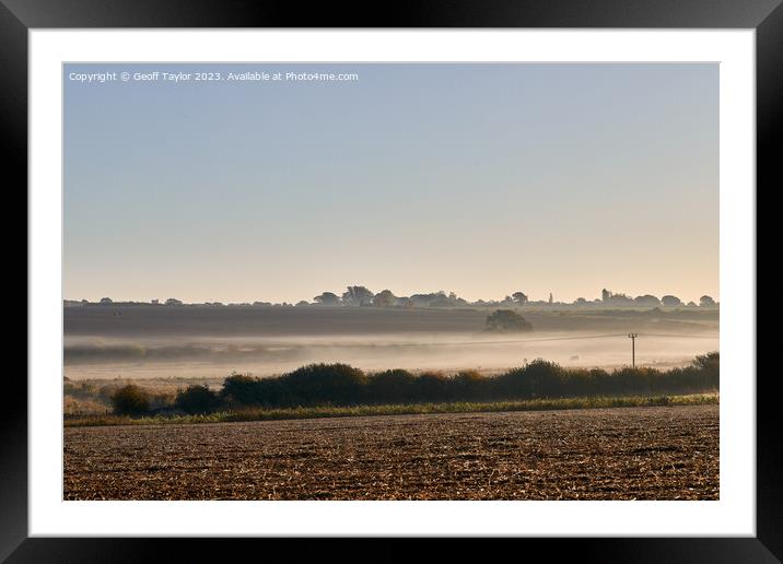 Low mist Framed Mounted Print by Geoff Taylor
