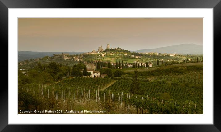 San Gimignano Framed Mounted Print by Neal P
