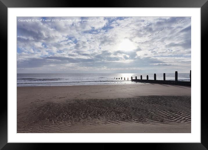 Ripples in the sand Framed Mounted Print by Geoff Taylor