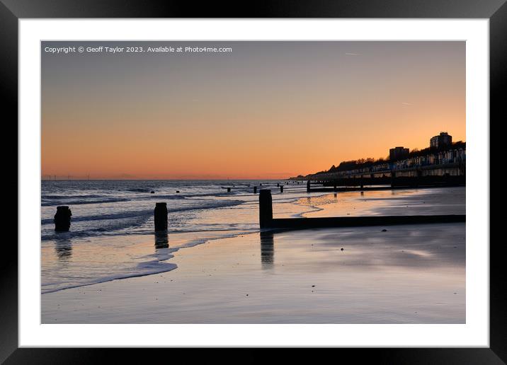 Boxing day sunset Framed Mounted Print by Geoff Taylor