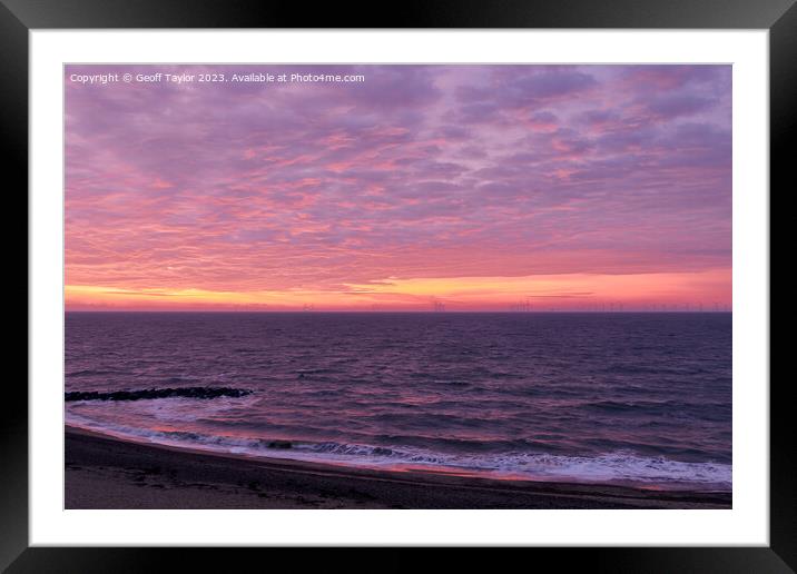 Red sky in the morning Framed Mounted Print by Geoff Taylor